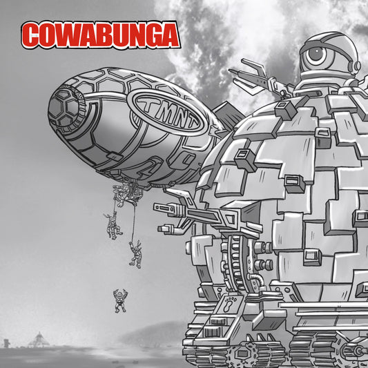 Cowabunga x Led Zeppelin album cover mashup poster