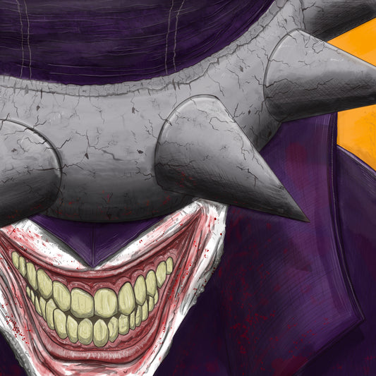Batman who laughs x apex twin album cover mashup poster