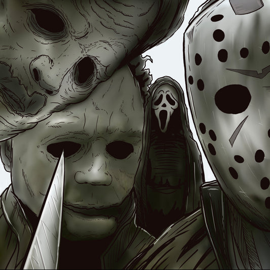 Grave diggers x Gravediggas album cover mashup poster