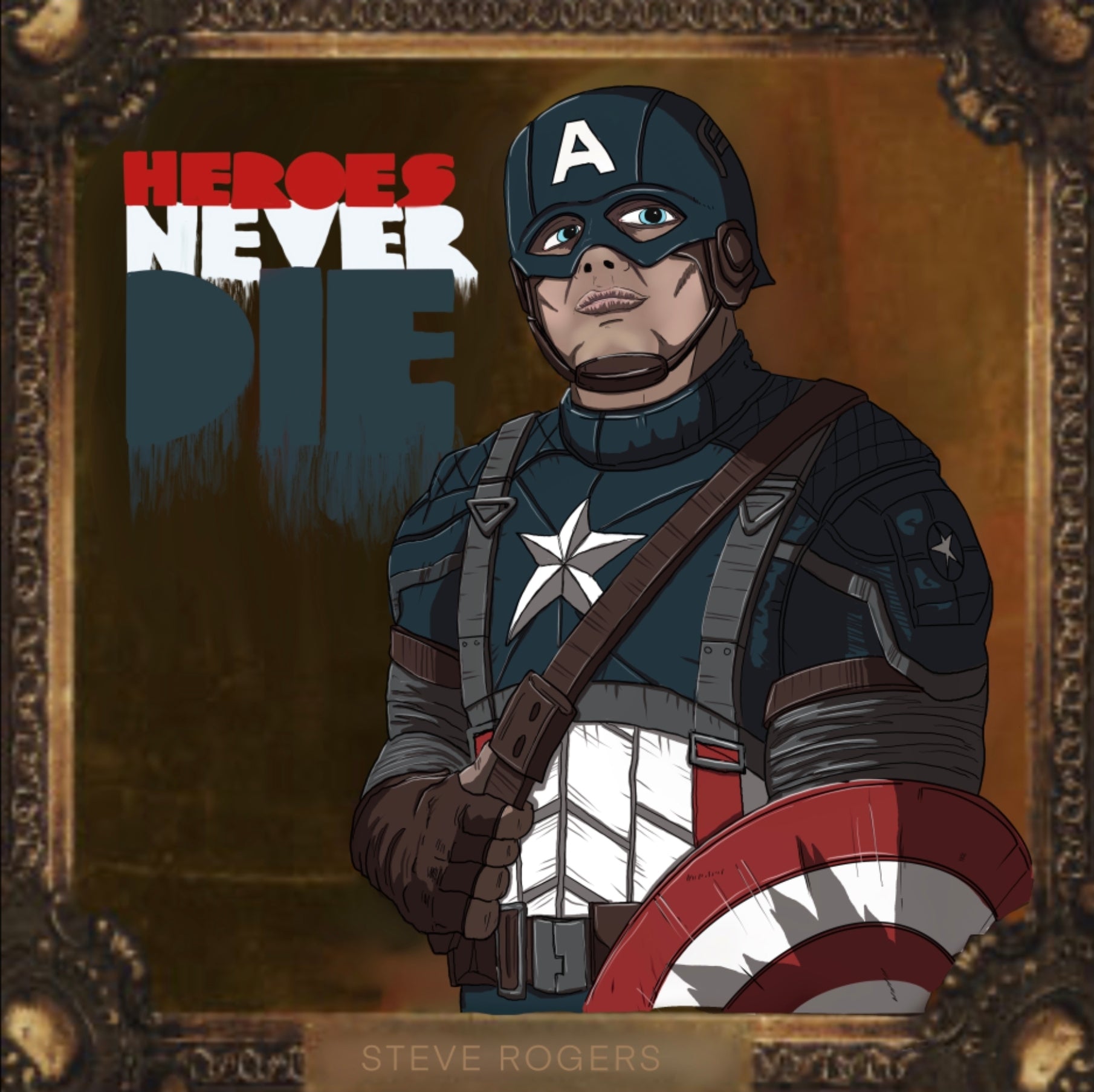 Captain america x RA the rugged man album cover mashup poster – Candabis